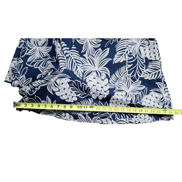 Rachel Zoe Womens 10 Navy White Tropical Print Smocked Bodice Romper - Picture 9 of 10